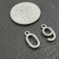 Pave Diamond Numeric Letter Charm Pendant 925 Silver Jewelry Making Supplies.