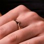 14k Solid Gold Dainty Skinny Crown Band Ring Minimalist Delicate Tiara Ring N78.