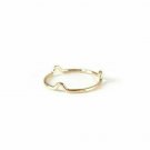 14k Solid Gold Dainty Skinny Free form Mountain Ring Minimalist Delicate Band N7