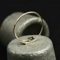 14k Solid Gold Dainty Skinny Mini Statement Ring Minimalist Wedding Ring Band S7