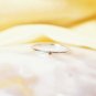 Dainty Mandarin Spessartite Ring 14k Gold Stacking Tiny Garnet Ring Genuine Band