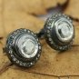 Pave Diamond Stud Earring 925 Silver Polki Diamond Stud Jewelry Birthday Gift.