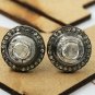 Pave Diamond Stud Earring 925 Silver Polki Diamond Stud Jewelry Birthday Gift.