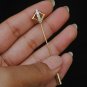 Diamond Lapel Pin 14k Solid Gold Diamond Stick Pin Tie Pin Fathers Day Men Gift.