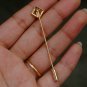 Diamond Lapel Pin 14k Solid Gold Diamond Stick Pin Tie Pin Fathers Day Men Gift.