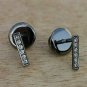 Bar Stud Earring 14k Gold Natural Pave Diamond Minimalist Ear Stud Birthday Gift
