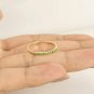 10k Solid Gold Tiny Round Tsavorite Half Eternity Ring Stacking Dainty Ring NS8.