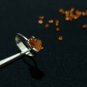 Spessartine Mandarin Garnet Raw Garnet Ring Sterling Silver Ring 2.80cts Garnet.