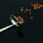 Spessartine Mandarin Garnet Raw Garnet Ring Sterling Silver Ring 2.80cts Garnet.