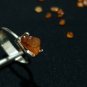 Spessartine Mandarin Garnet Raw Garnet Ring Sterling Silver Ring 2.80cts Garnet.