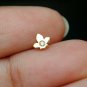 Maple Leaf Nose Piercing 14k Gold Natural Diamond Ear Body Piercing Jewelry Gift