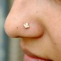 Maple Leaf Nose Piercing 14k Gold Natural Diamond Ear Body Piercing Jewelry Gift