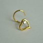 Heart Nose Stud Natural Diamond 14k Gold Nose Ear Piercing Birthday Gift NosePin