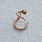 Heart Nose Stud Natural Diamond 14k Gold Nose Ear Piercing Birthday Gift NosePin