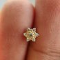 Tiny Diamond Star Piercing 14k Solid Gold Diamond Body Piercing Nose Ear Studs.
