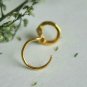 14k Gold Natural Diamond Circular Nose Stud C Wire Nose Ear Nostril Piercing.