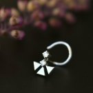 14k Solid Gold Triangle Nose Stud Natural Diamond Unique Tribal Nose Piercing. 14k Solid Gold Triangle Nose Stud Natural Diamond Unique Tribal Nose Piercing.