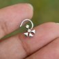 14k Solid Gold Triangle Nose Stud Natural Diamond Unique Tribal Nose Piercing.