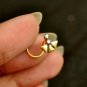 14k Solid Gold Triangle Nose Stud Natural Diamond Unique Tribal Nose Piercing.