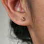 14k Gold Trinity Nose Stud Beach Holidays Nose Ear Piercing Pin Birthday Gift.