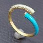 Enamel Ring Beautiful Minimalist Enamel Ring 925 Silver Diamond Ring Jewelry.