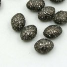 Pave Diamond Oval Beads Spacers Design Pave Diamond 925 Silver Jewelry Beads.