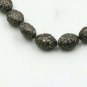 Pave Diamond Oval Beads Spacers Design Pave Diamond 925 Silver Jewelry Beads.