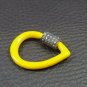 Pave Diamond Pear Drop Enamel Carabiner Lock 925 Silver Lock Screw Findings Lock