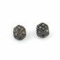 Pave Diamond Cube Beads Diamond Cubes Sterling Silver 6mm Cube Beads Findings.
