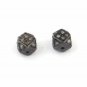 Pave Diamond Cube Beads Diamond Cubes Sterling Silver 6mm Cube Beads Findings.