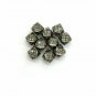 Pave Diamond Cube Beads Diamond Cubes Sterling Silver 6mm Cube Beads Findings.