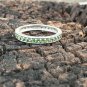 Tsavorite Garnet Eternity Bands Ring 925 Sterling Silver Ring Wedding Band.