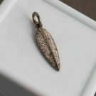 Leaf Charm Pendant Pave Diamond 925 Silver Wholesale Pendant Findings Leaf Charm