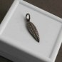 Leaf Charm Pendant Pave Diamond 925 Silver Wholesale Pendant Findings Leaf Charm