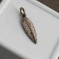 Leaf Charm Pendant Pave Diamond 925 Silver Wholesale Pendant Findings Leaf Charm