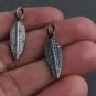 Leaf Charm Pendant Pave Diamond 925 Silver Wholesale Pendant Findings Leaf Charm