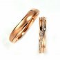 Diamond Wedding Set Ring 14k Solid Gold Classic Eternity Bridal Groom Ring Set.