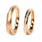 Diamond Wedding Set Ring 14k Solid Gold Classic Eternity Bridal Groom Ring Set.