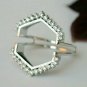 Diamond Enhancer For Solitaire Diamond Ring Hexagon Halo Ring Enhancer 14k Gold.