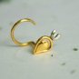 14k Gold Mango Nose Piercing C Wire Nose Ear Piercing Birthday Gift Jewelry.