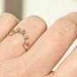 14k Solid Gold Curved U Shape Dainty Ring Handmade Minimalist Arch Stacking Ring