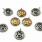 Pave Diamond Round Flower Charm 925 Silver Diamond Flower Charm Pendant Gift.