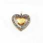 Pave Diamond Heart Charm Pendant 925 Sterling Silver Additional Finding Supply.
