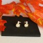 Pumpkins Studs Piercing 14k Solid Gold Witch Hat Minimalist Diamond Nose Studs.