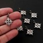 10 Pc Set Pave Diamond Clover Pendant Lucky Pendant 925 Silver Christmas Gifts.