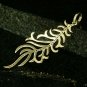 14k Solid Gold Leaf Pendant Natural Diamond Leaf Pendant Gold Birthday Leaf Gift