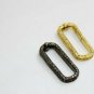 Fashionable Rosecut Pave Diamond paper Clip Design Spring Clasps 925 Silver Ns98