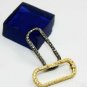Fashionable Rosecut Pave Diamond paper Clip Design Spring Clasps 925 Silver Ns98