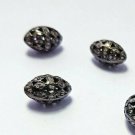 Pave Rosecut Diamond 925 Silver Handmade Pave Diamond Beads Egg Shape Spacers.