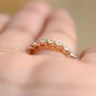 Full Eternity Diamond Band 14k Solid Gold Eternity Shared Prong Diamond Ring.